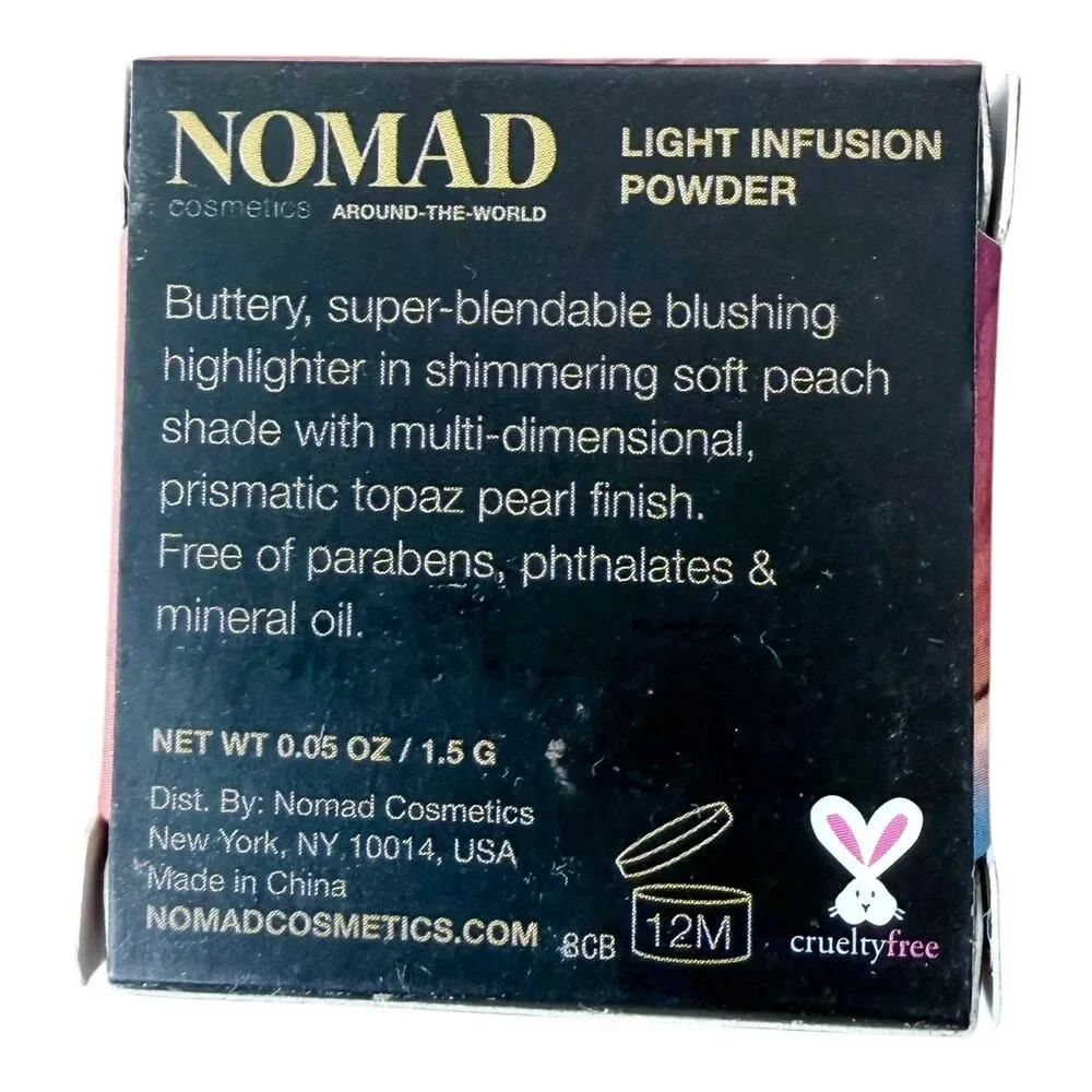 Nomad Light Infusion Powder Positano Sunrise Peach Blush Makeup New